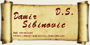 Damir Sibinović vizit kartica